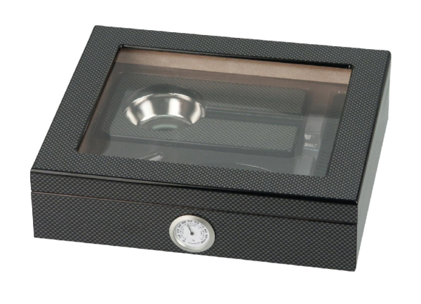 Humidor-Set "Carbon-Design" für ca. 15 Zigarren